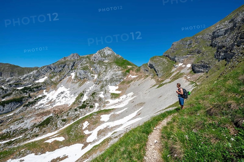 Hiker on a hiking trail