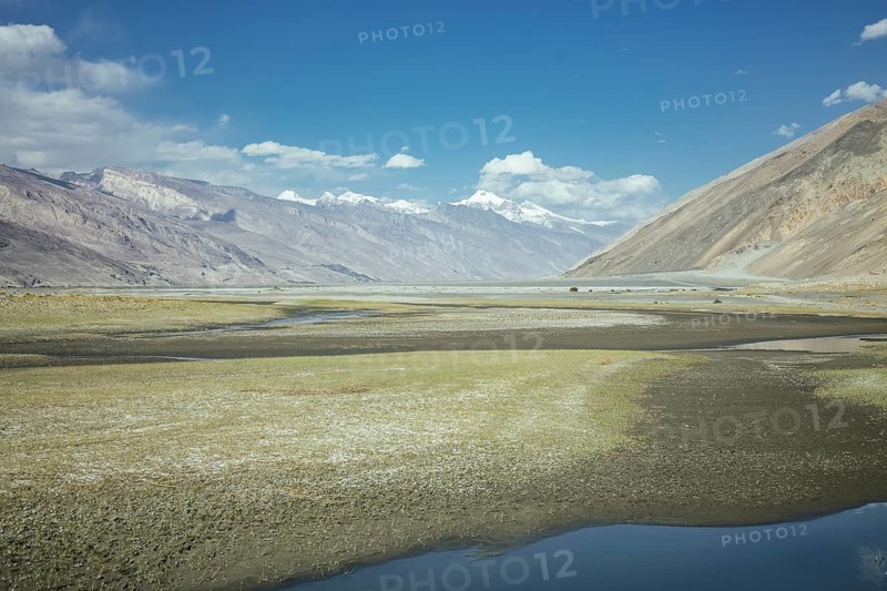 Plain with flooded areas