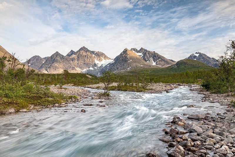 River off Bergen in the Lyngen Alps