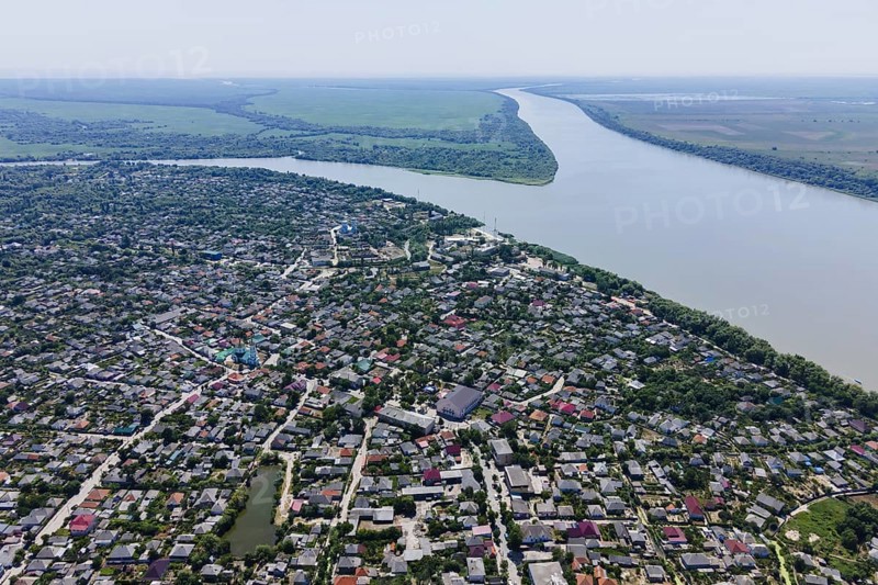 Aerial view on Vilkovo city