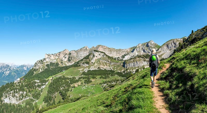 Hiker on a hiking trail