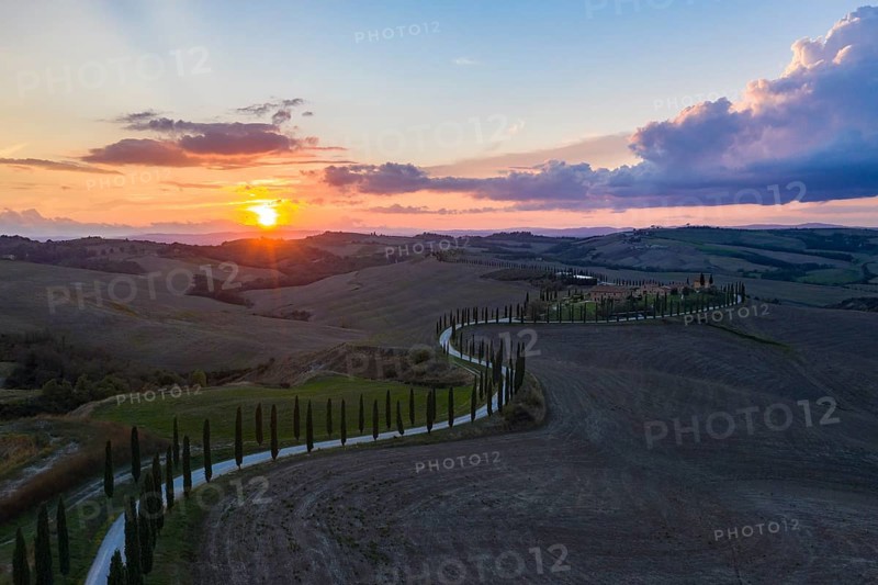 Agriturismo Baccoleno with cypress avenue