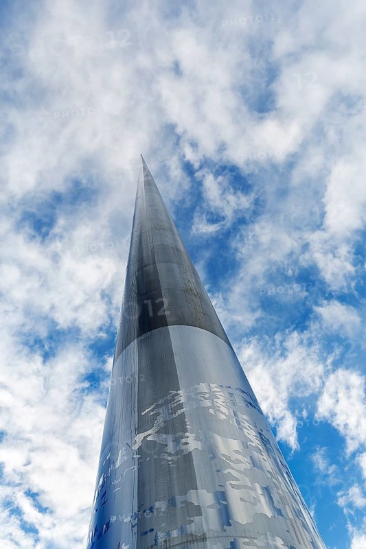 Monumental stainless steel sculpture