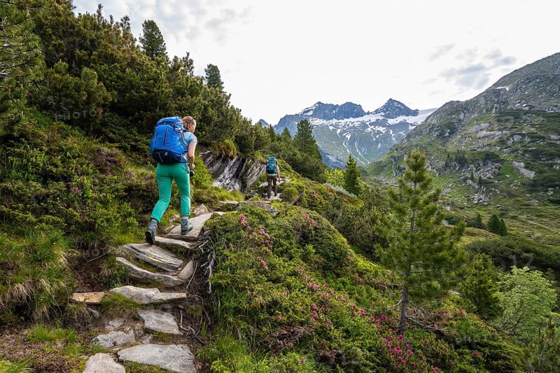 Hikers on the Berliner Hoehenweg