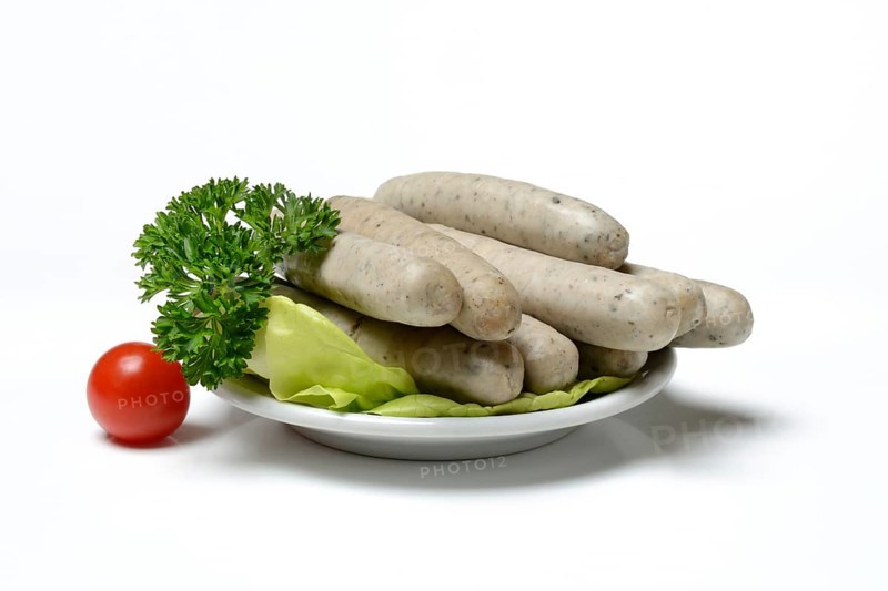 Nuremberger Rostbratwurst on a plate