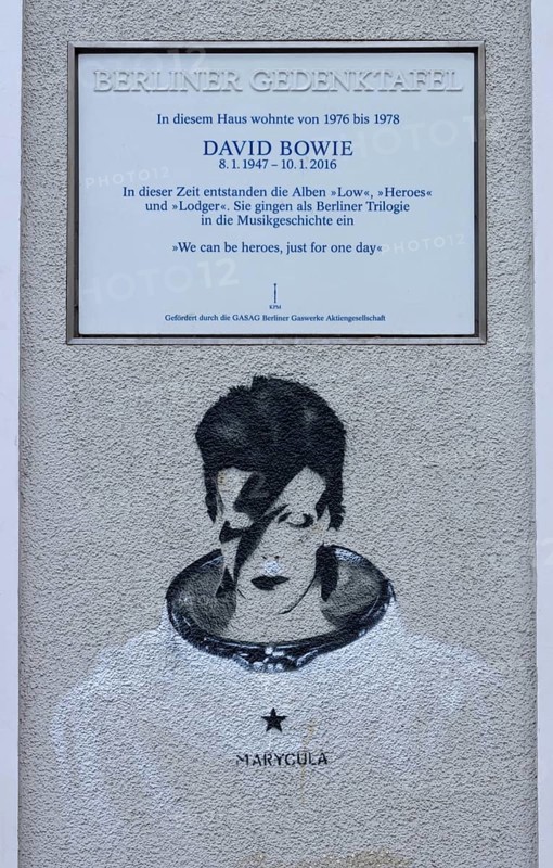 Berlin memorial plaque for David Bowie