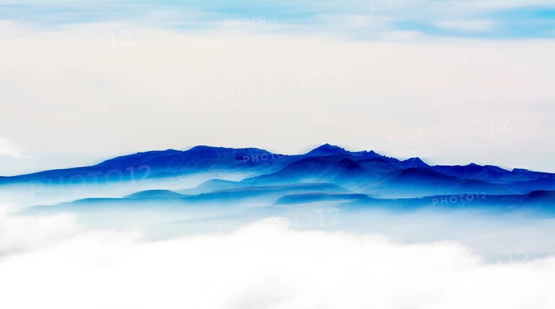 Panoramic view of the chain of Sancy mountains