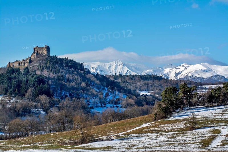 Castle of Murol in winter