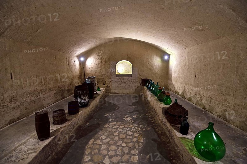 Wine cellar in the Casa Grotta Museum