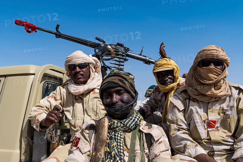 Military escort in the sahel zone near Agadez
