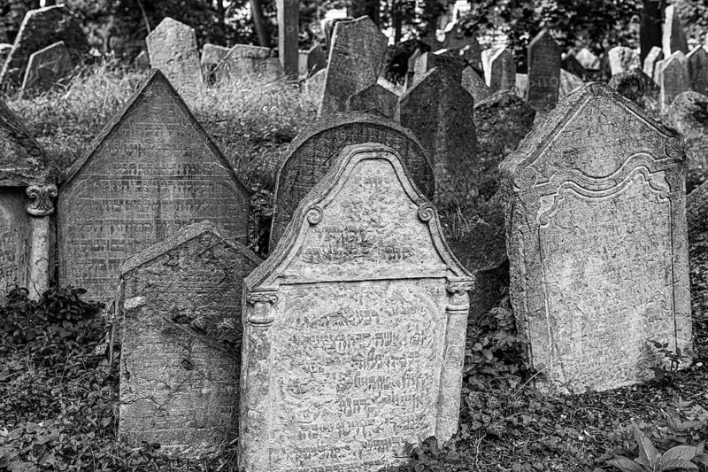 Gravestones in the old Jewish cemetery