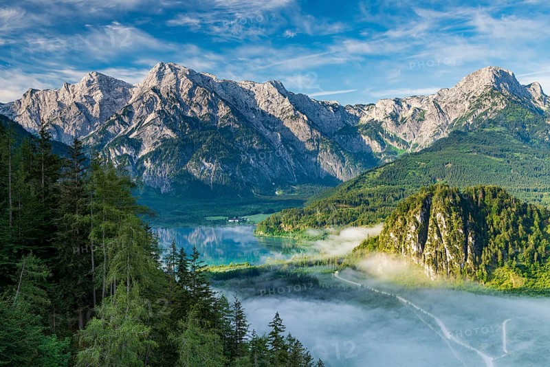 Almsee im Nebel