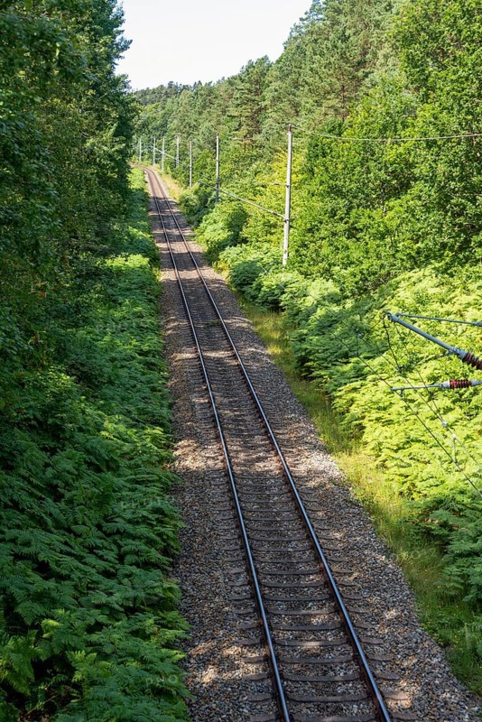 Railway line between Mukran and Prora