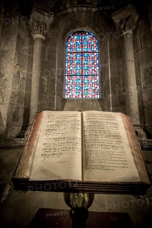 Old songbook in a church