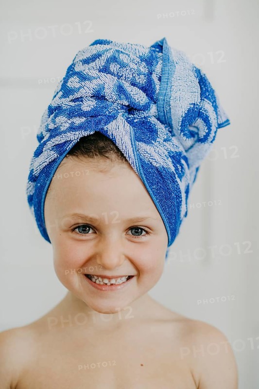 Child with hair turban