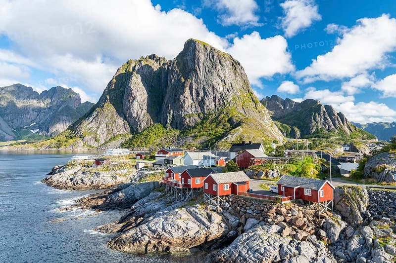 Rorbuer fishing huts on the fjord