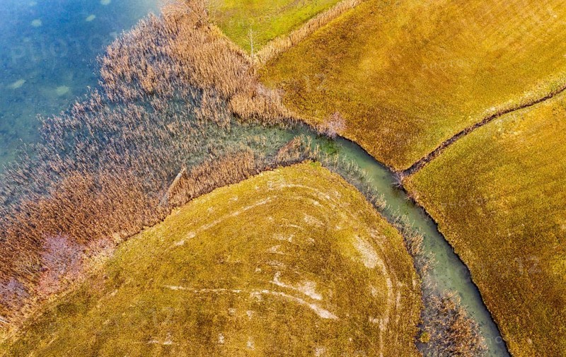 Natural course of the Zellerache river from the Irrsee