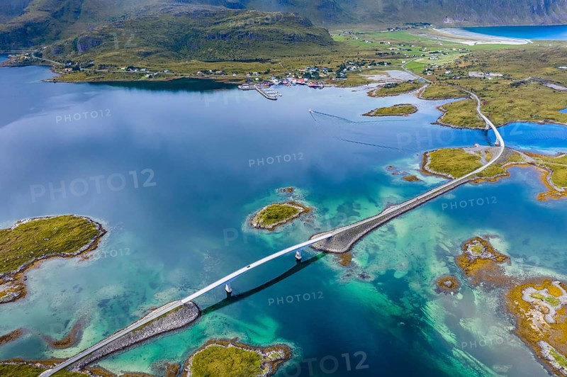 Bridge over Fjord near Fredvang