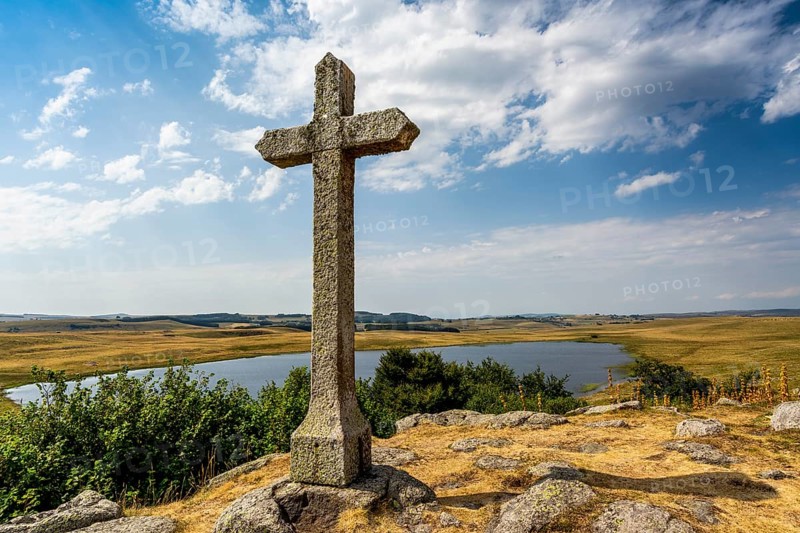 Lake of Saint-Andeol on the Aubrac plateau