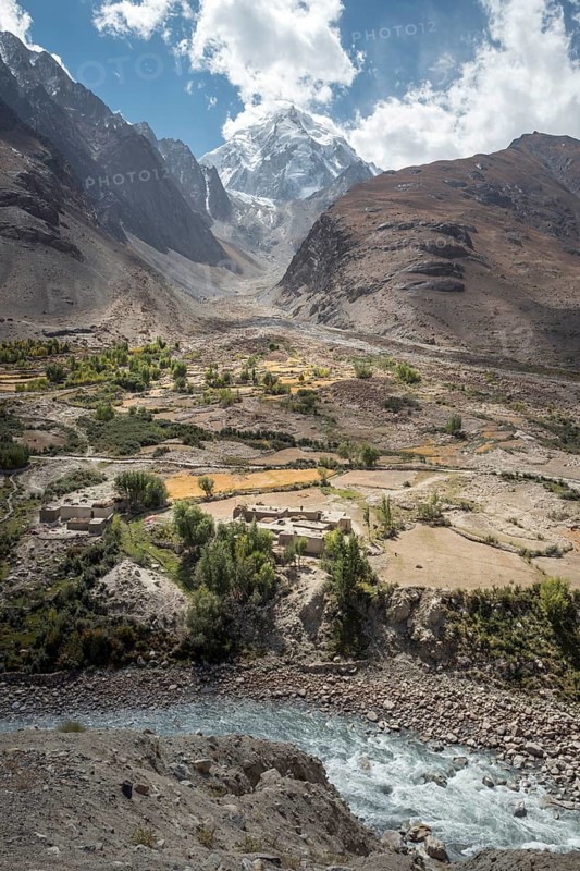 View of the homestead of a farmer's family