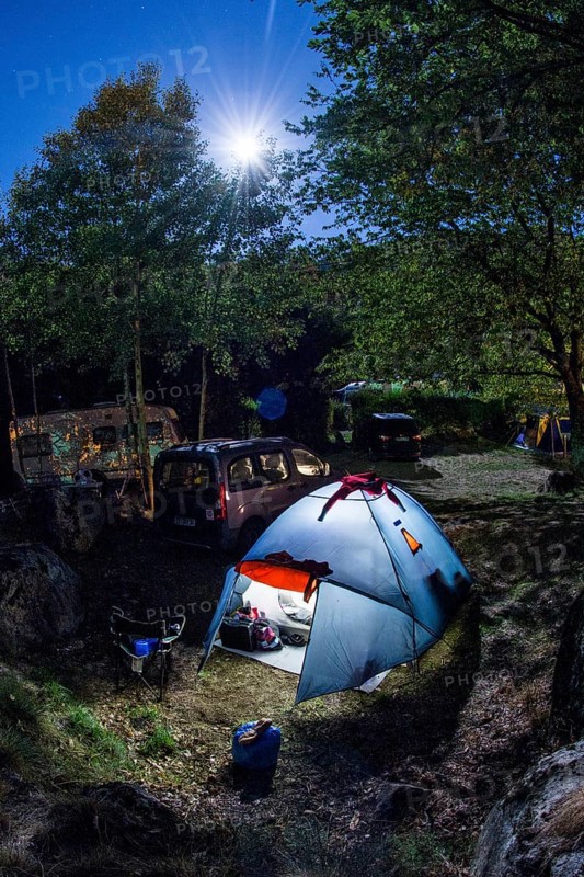 Tent in a municipal campground