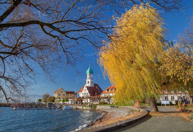 Peninsula with the parish church of St. George