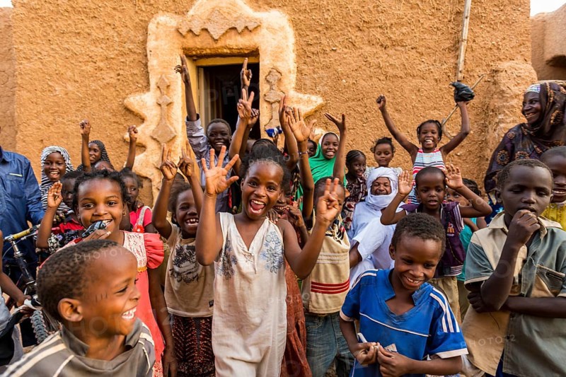 Group of laughing children