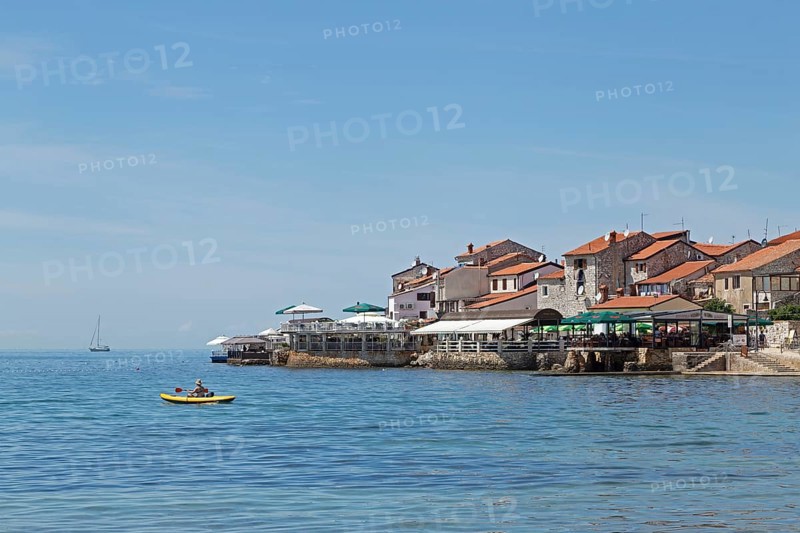 Bathing bay with old town
