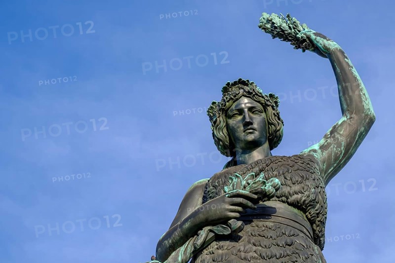 Bavaria statue with laurel wreath