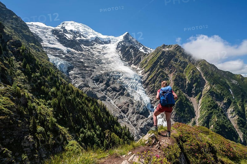 Hiker on hiking trail