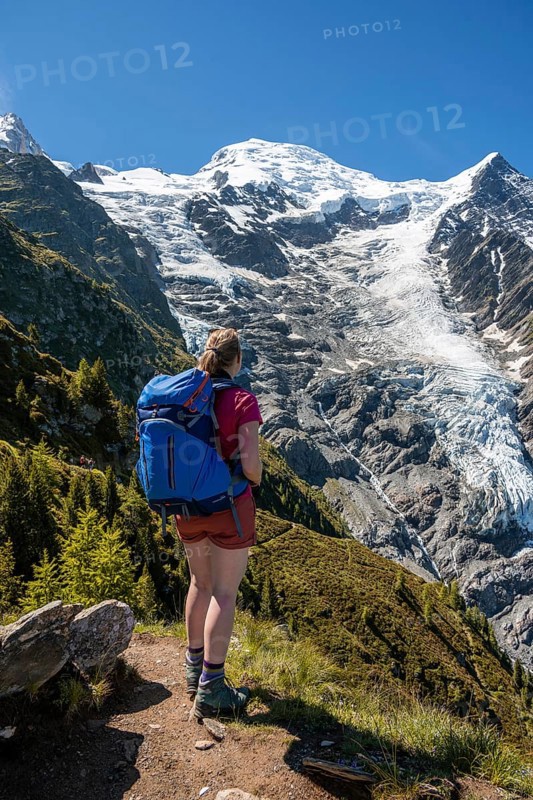 Hiker on hiking trail