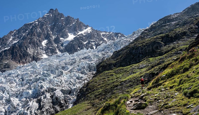 Hiker on hiking trail
