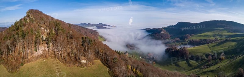 Aerial view Ifleter Berg with view to Ifenthal