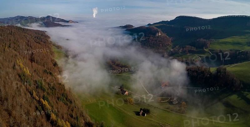 Aerial view Ifleter Berg with view to Ifenthal