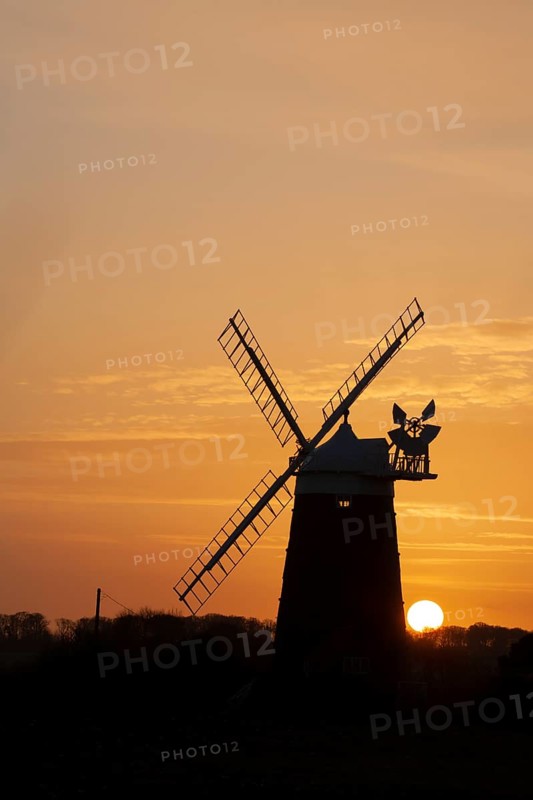 Windmill at sunset