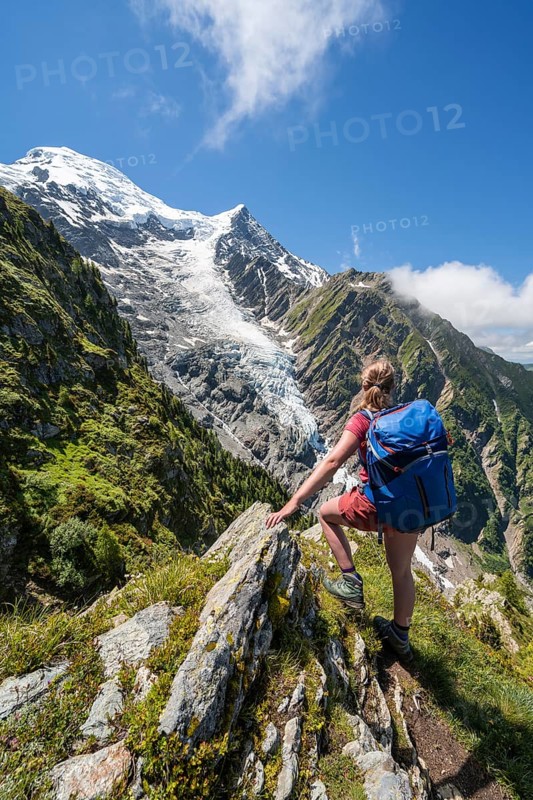 Hiker on hiking trail