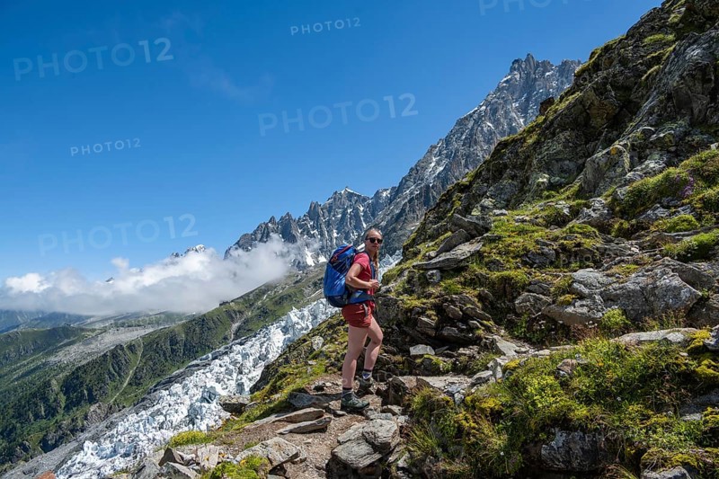 Hiker on hiking trail