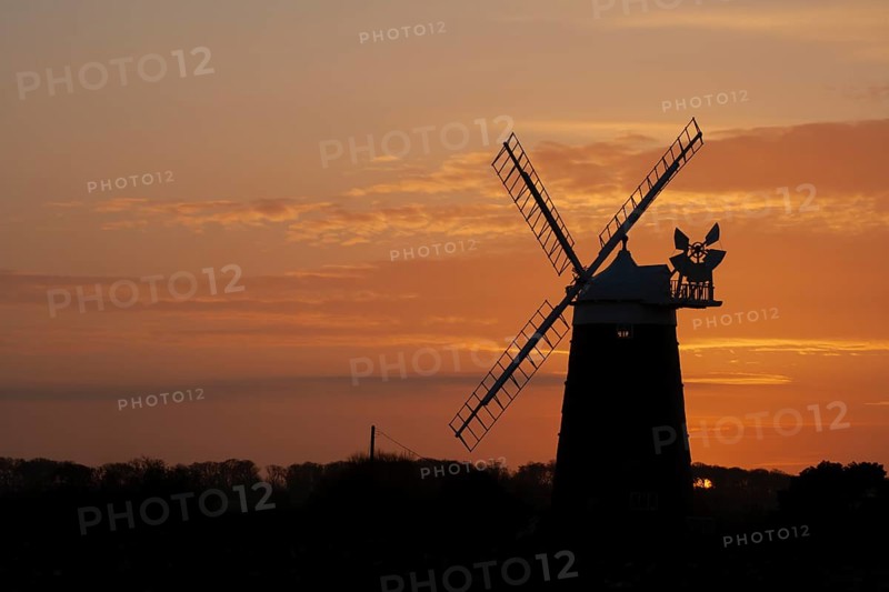 Windmill at sunset