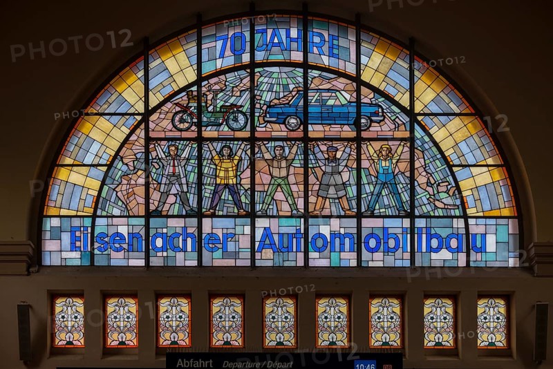 Lead glass windows in Eisenach central station