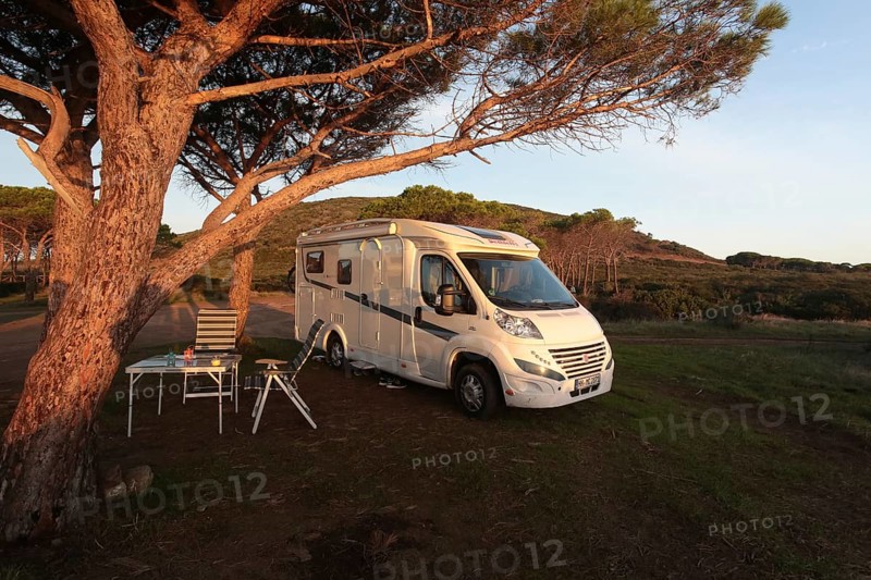 Motorhome at the campsite