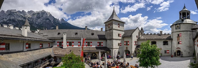 Inner courtyard of Hohenwerfen Castle