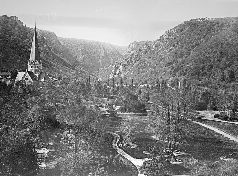 St. Peter's Church and Bode Valley with Rosstrappe