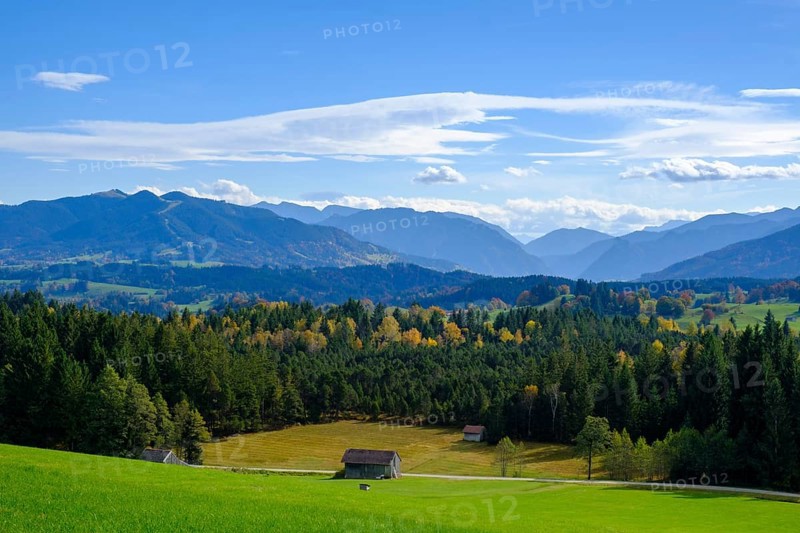 View of the Ammergau Alps