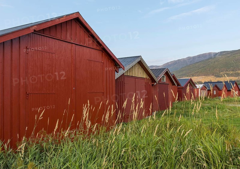 Red boathouses