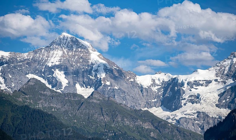 View of mountain peaks