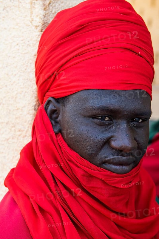 Bodyguard of the Sultan before the Sultans palace of Koure