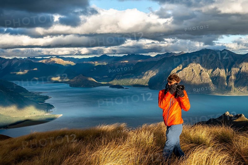 Hiker photographed