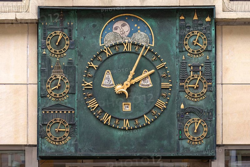 World time clock in Muenster