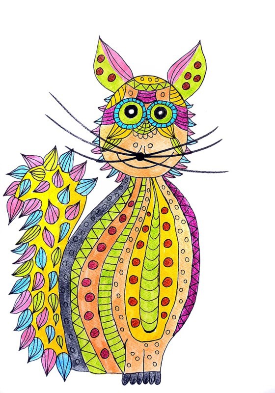 Painted cat