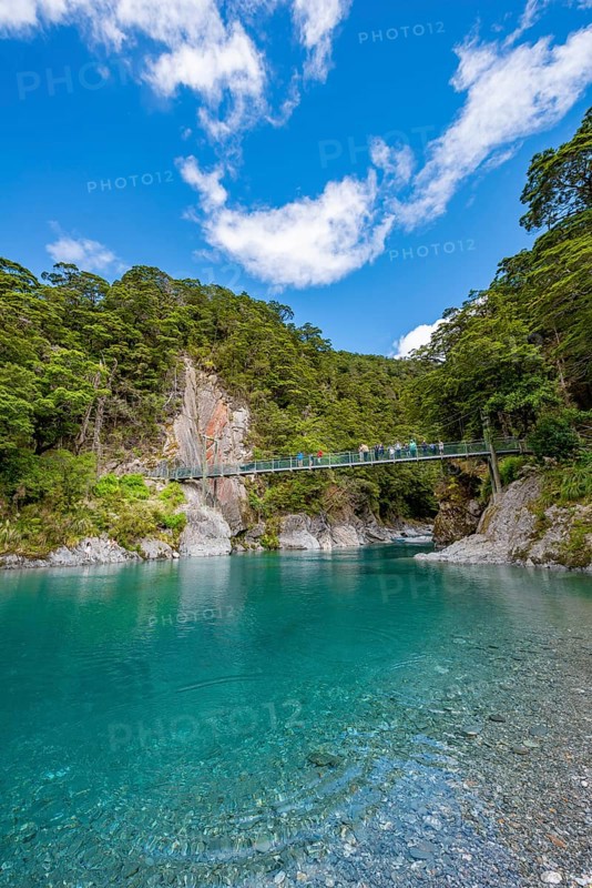 Bridge at the Blue Pools rock pools